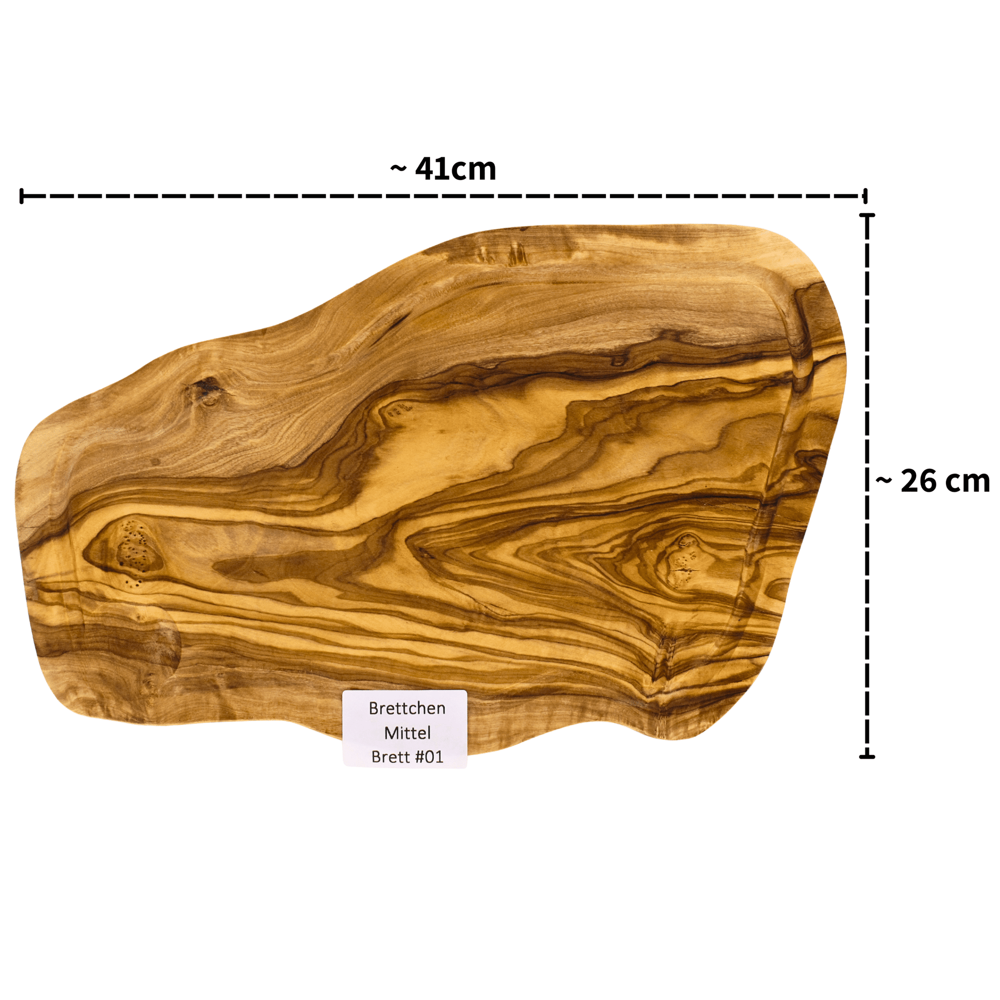 Olive Holzbrettchen Massivholz - Mittel