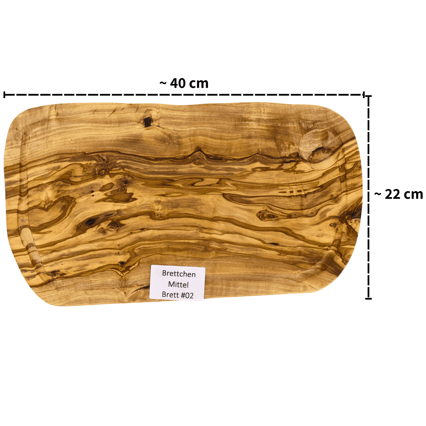 Olive Holzbrettchen Massivholz - Mittel