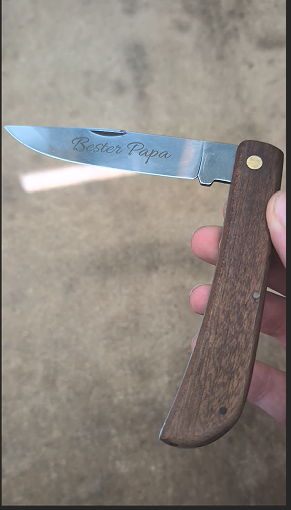 Hippekniep "Bester Papa" inkl. Lederscheide