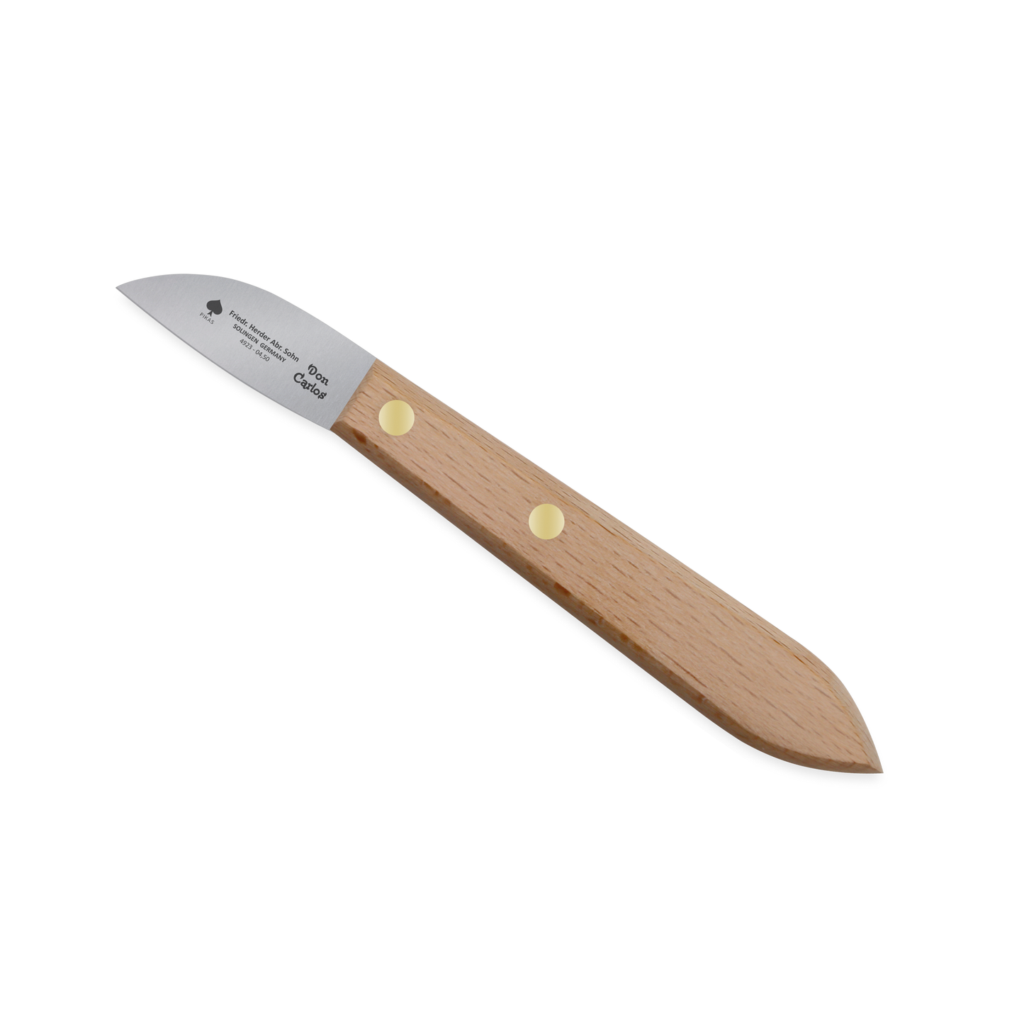 Heringsmesser 4,5 cm Don Carlos von F. HERDER Solingen mit Buchenholzgriff
