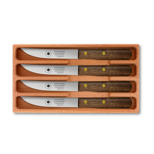 Steak Knife Wooden Handle 4-Piece Set