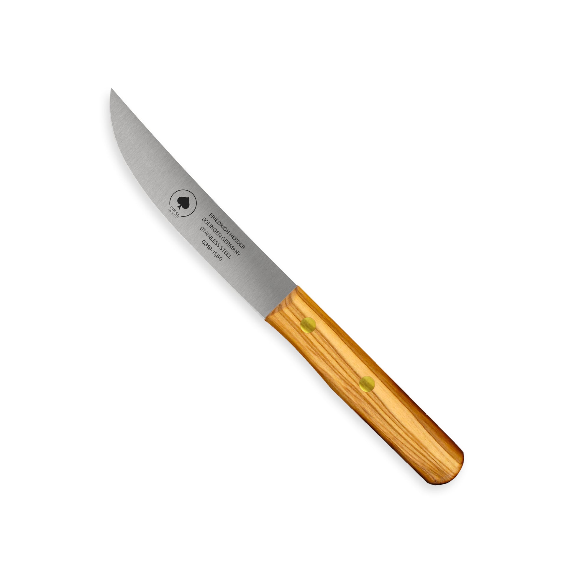 Steakmesser Holzgriff mit Olivenholzgriff, 11,5 cm Klinge aus Solingen