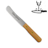 Buckelsmesser / Frühstücksmesser - Eigene Gravur mit Buchenholzgriff, Wellenschliff