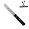 Buckelsmesser / Frühstücksmesser - Eigene Gravur mit Mooreichengriff, Wellenschliff