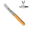 Buckelsmesser / Frühstücksmesser - Eigene Gravur mit Olivenholzgriff, Wellenschliff