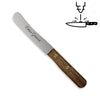 Buckelsmesser / Frühstücksmesser - Eigene Gravur mit Walnussgriff, Wellenschliff (Variante 2)