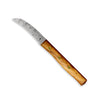Zöppken Style Hohle Wate Rostfrei, Olivenholzgriff, Blattgravur, 7 cm Klinge