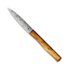 Zöppken Style Mittelspitz Rostfrei, Olivenholzgriff, Blattgravur, 9 cm Klinge