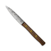 Zöppken Style Mittelspitz Rostfrei, Walnussgriff, Blattgravur, 9 cm Klinge