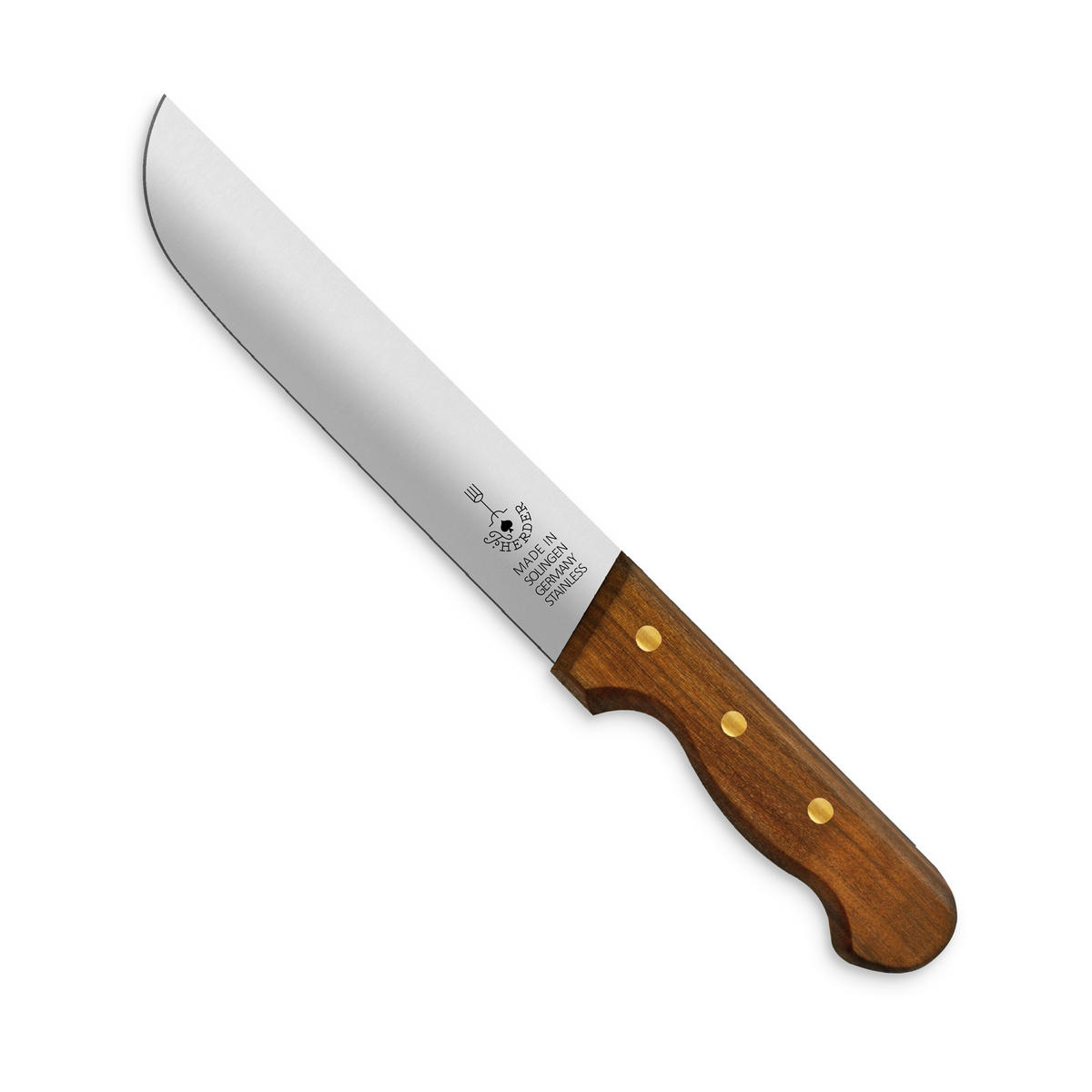 Fleischermesser Walnuss – 21 cm Klinge aus Solingen