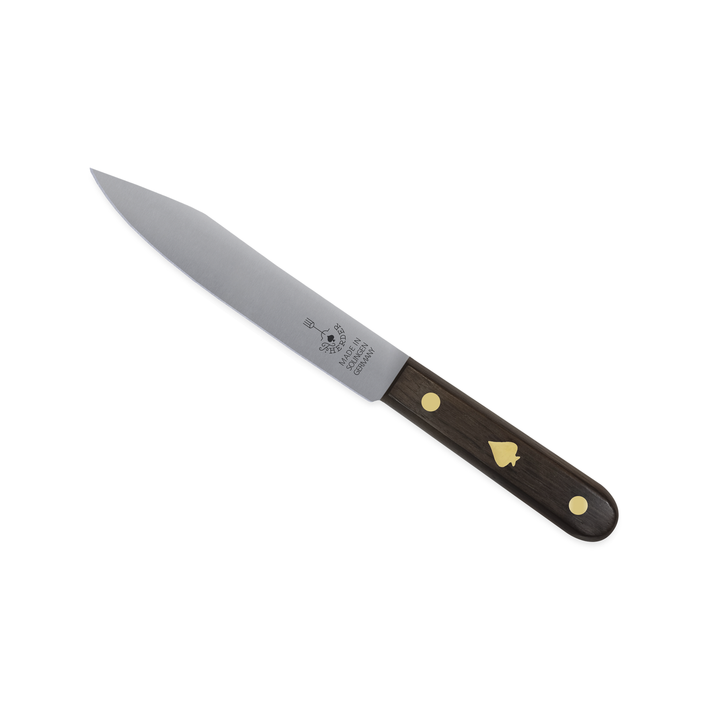Schlachtmesser 15,5 cm Carbonstahl von F. HERDER Solingen mit Black-Oak-Griff