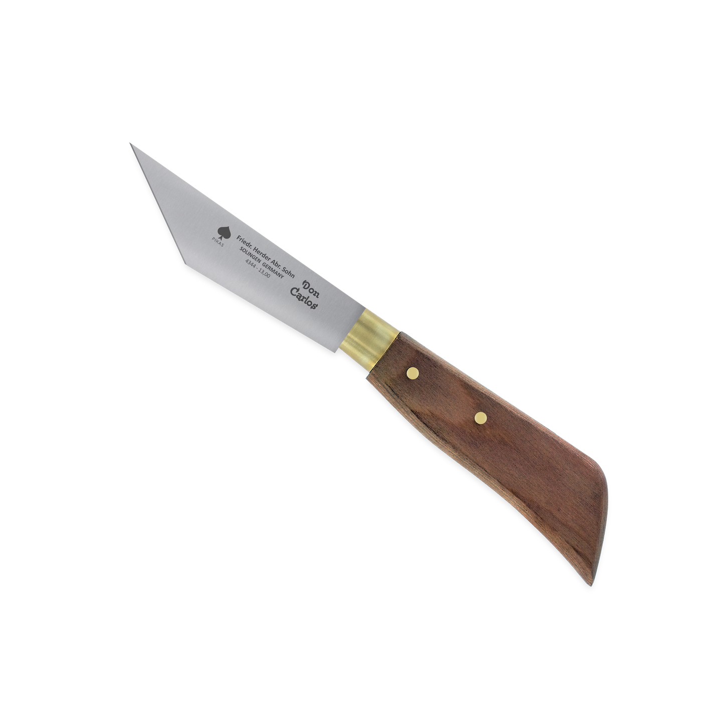 Sattlermesser 13 cm Don Carlos von F. HERDER Solingen mit Walnussgriff