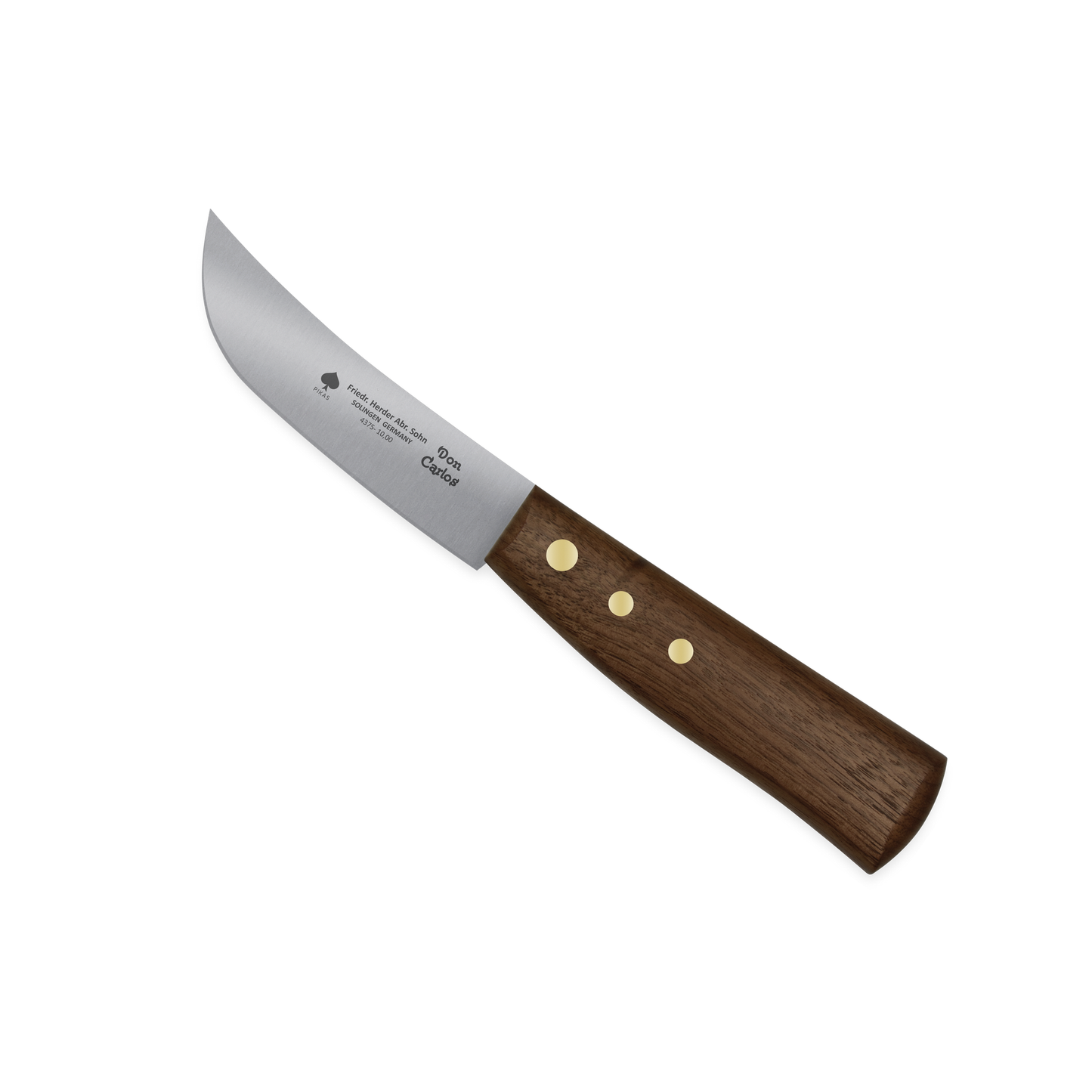 Sattlermesser 10,5 cm Don Carlos von F. HERDER Solingen mit Walnussgriff