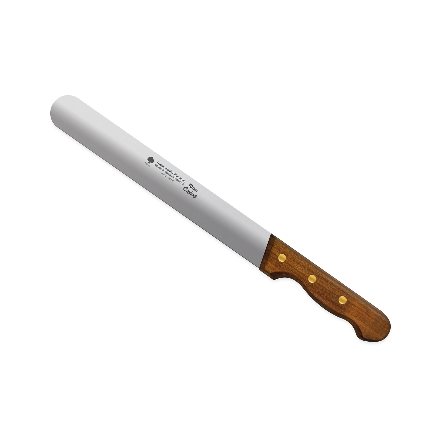 Schinkenmesser 26 cm Don Carlos von F. HERDER Solingen mit Walnussgriff
