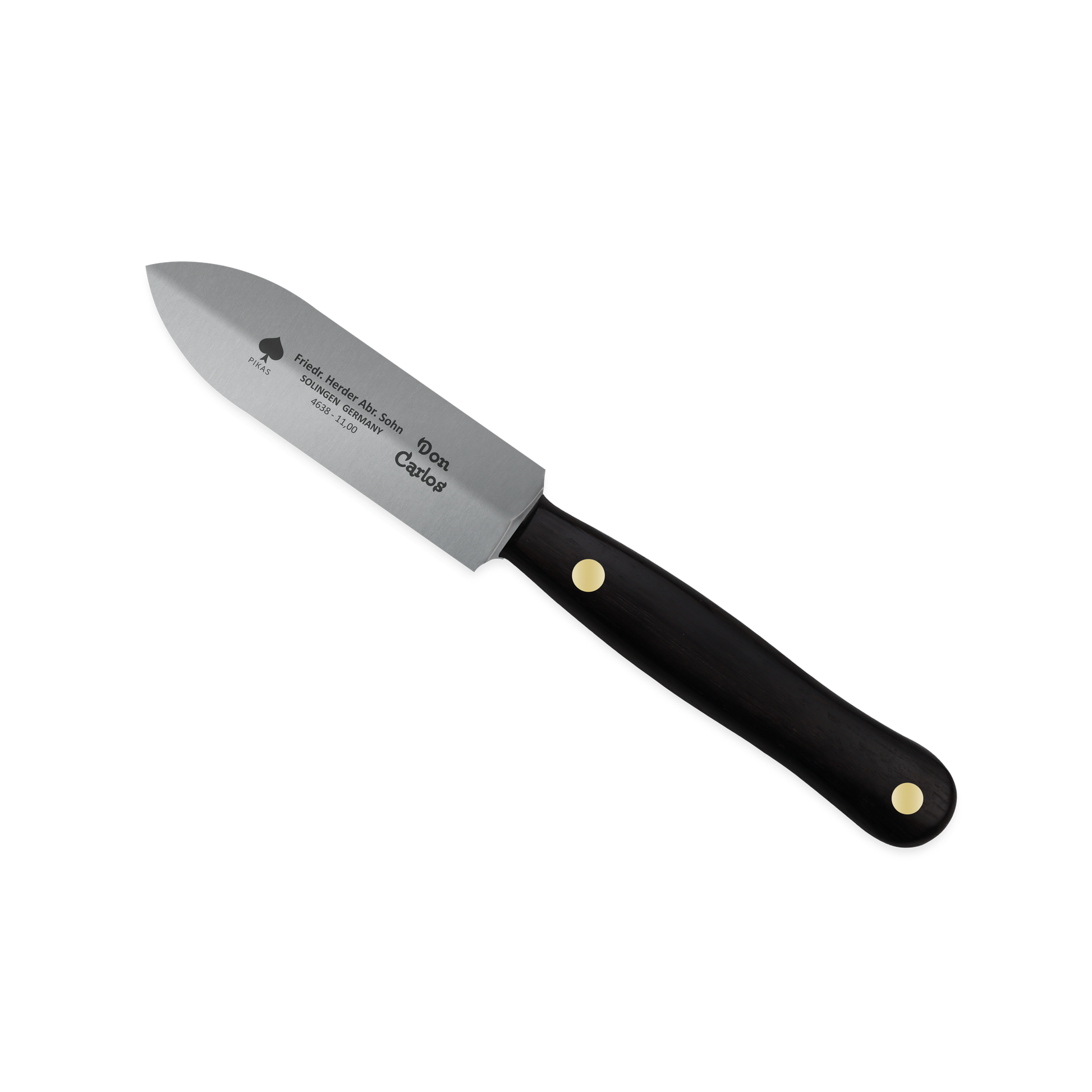 Kittmesser 11 cm Don Carlos von F. HERDER Solingen mit Black-Oak-Griff