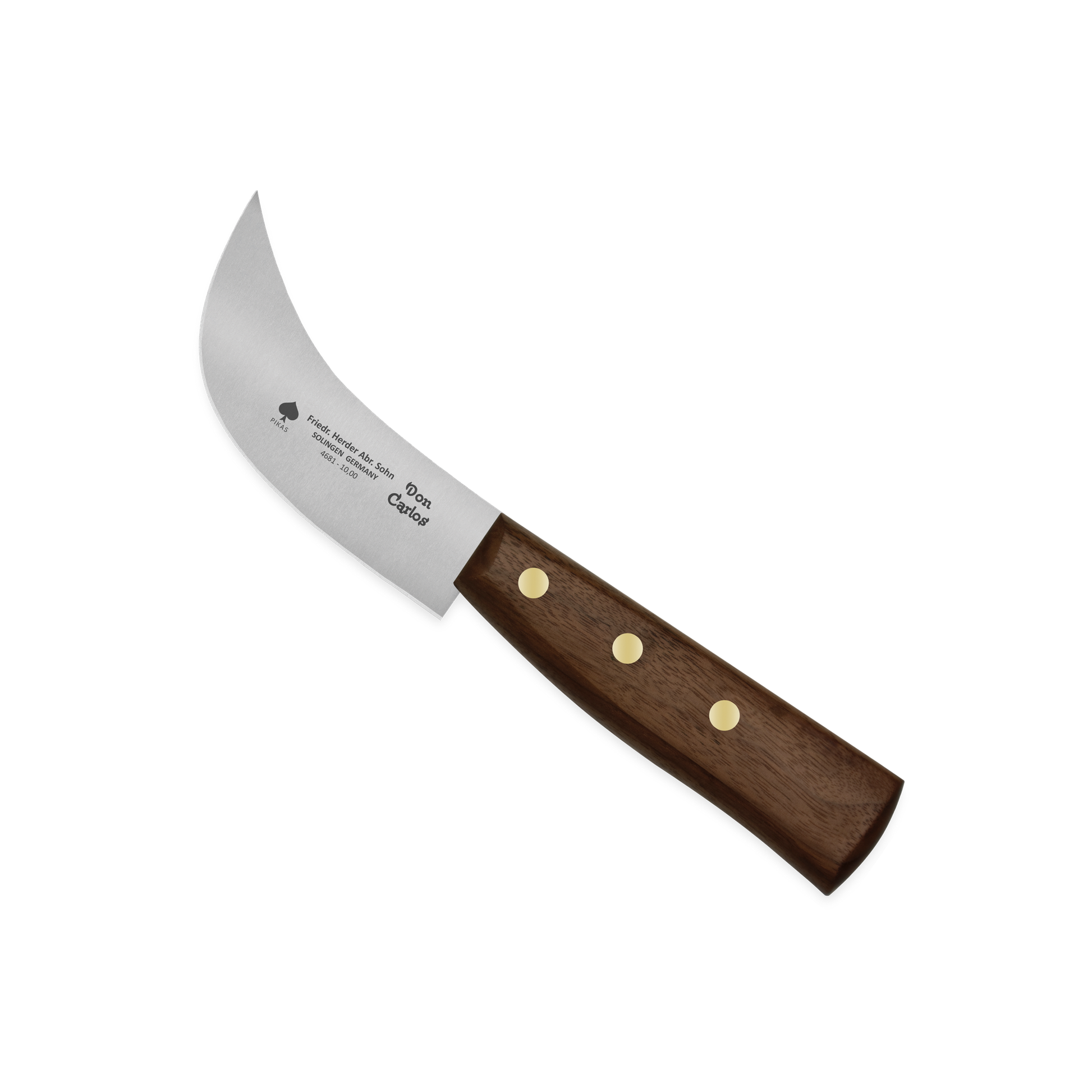 Bleimesser 10 cm Don Carlos von F. HERDER Solingen mit Walnussgriff