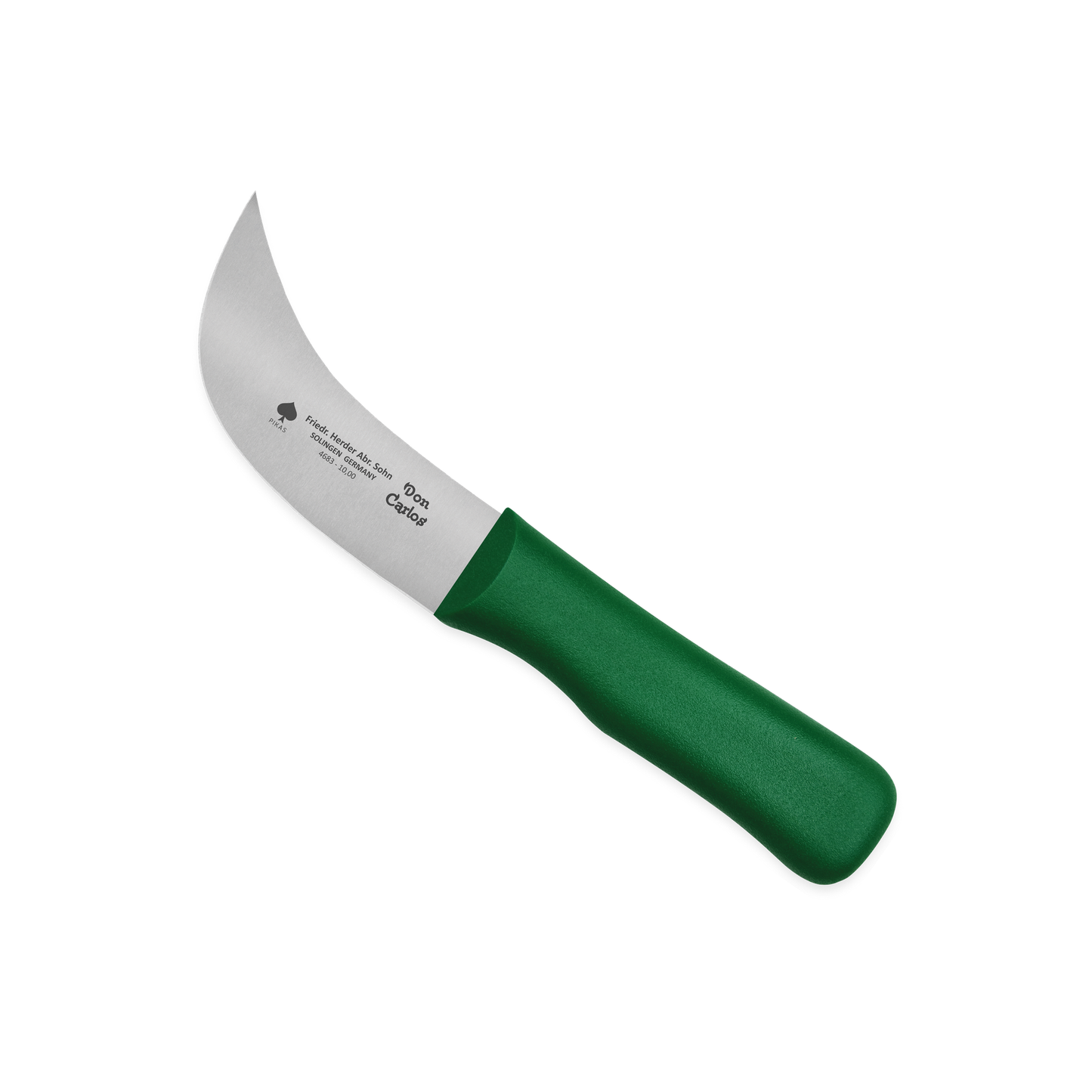Bleimesser 10 cm Don Carlos von F. HERDER Solingen mit gruenem Kunststoffgriff