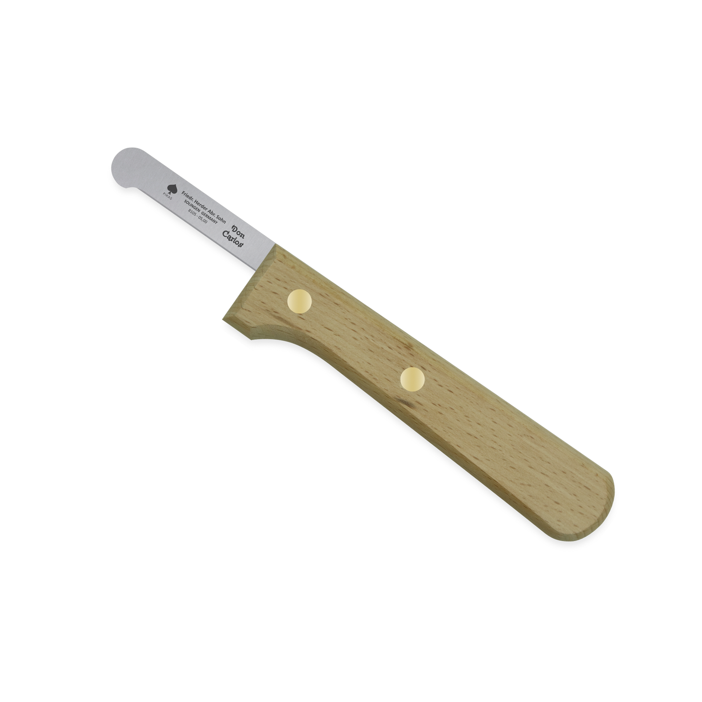 Butzenmesser 5 cm Don Carlos von F. HERDER Solingen mit Buchenholzgriff