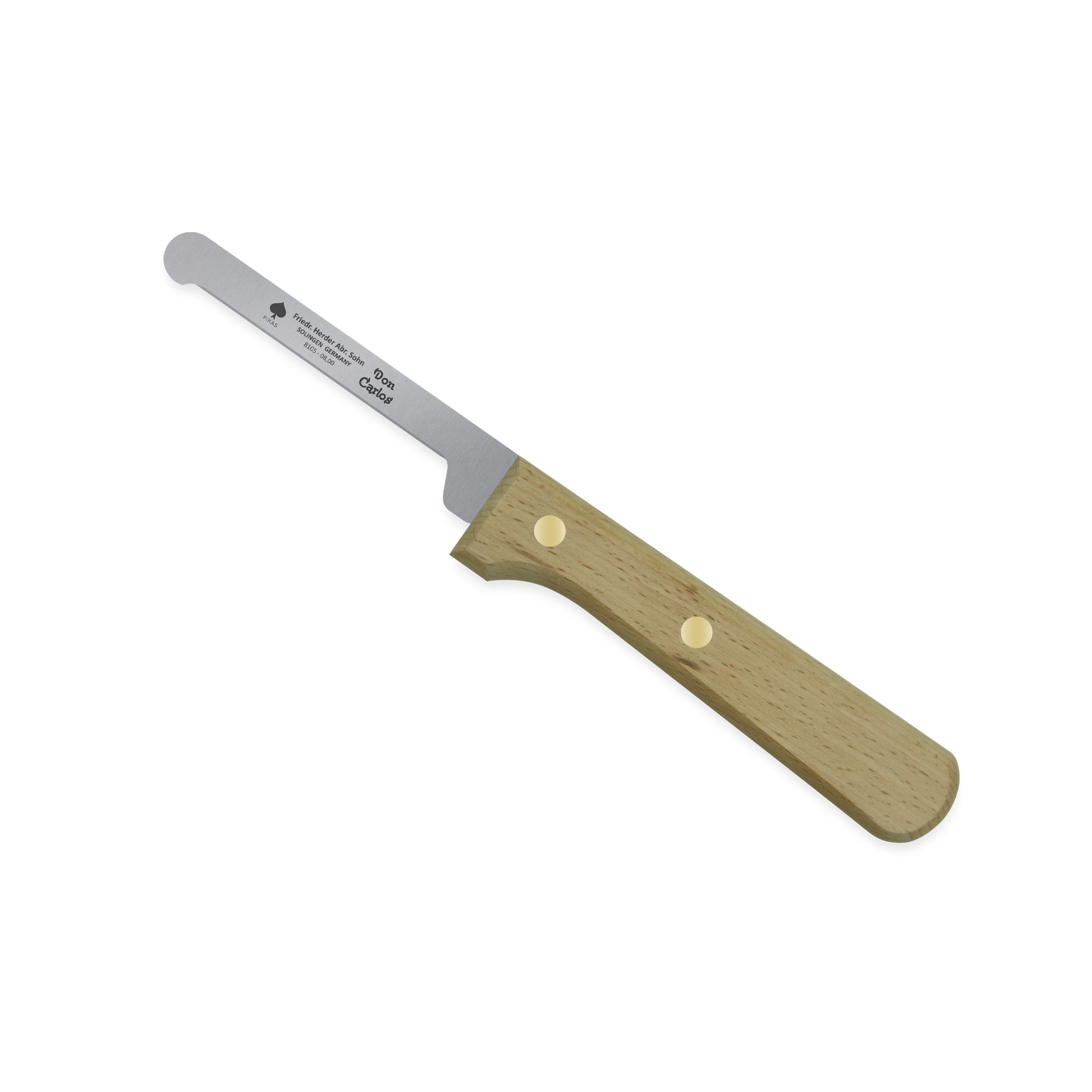 Butzenmesser 8 cm Don Carlos von F. HERDER Solingen mit Buchenholzgriff