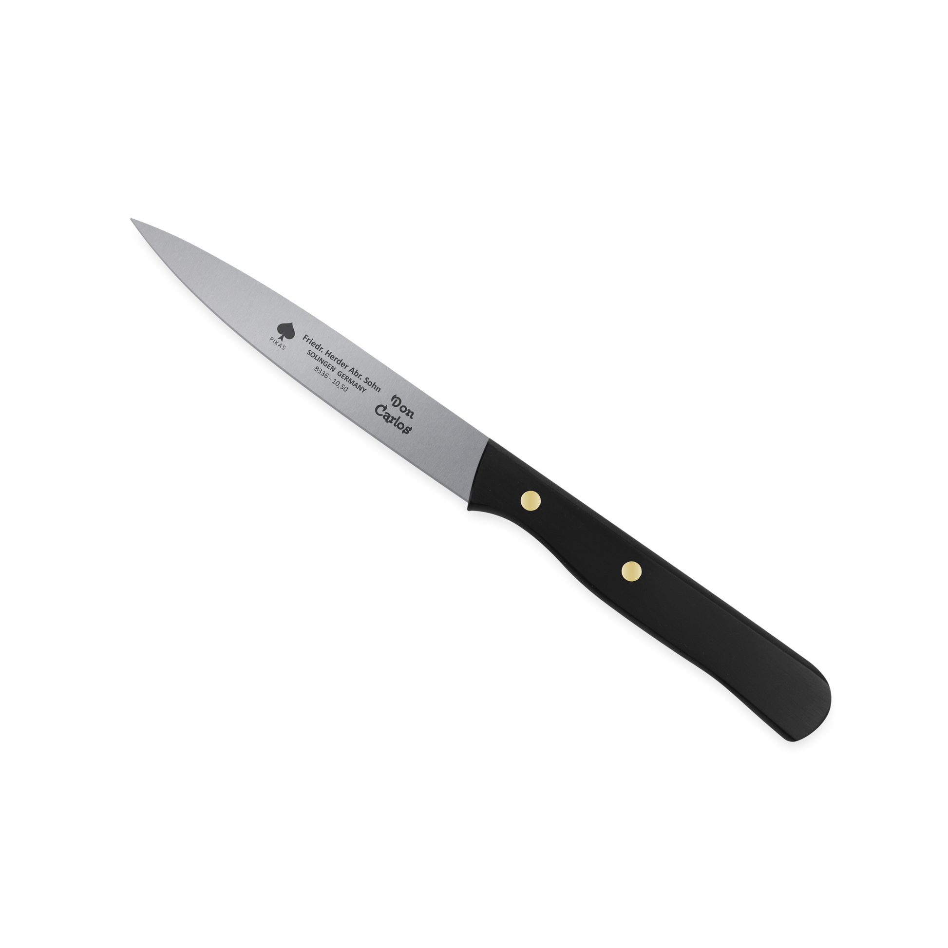 Gefluegelschlachter 10,5 cm Don Carlos von F. HERDER Solingen mit schwarzem POM-Griff