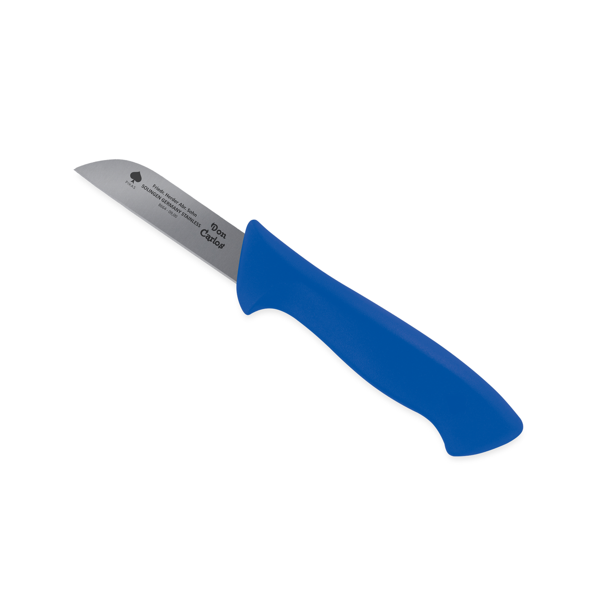 Gemüsemesser Don Carlos von F. HERDER mit 9 cm Klinge und blauem Kunststoffgriff