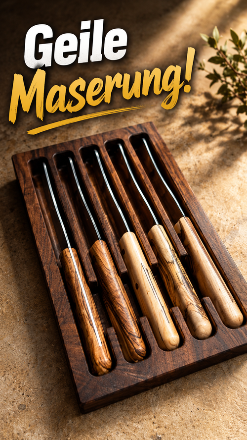 Fundstück: Buckelsmesser 5er Set Olive