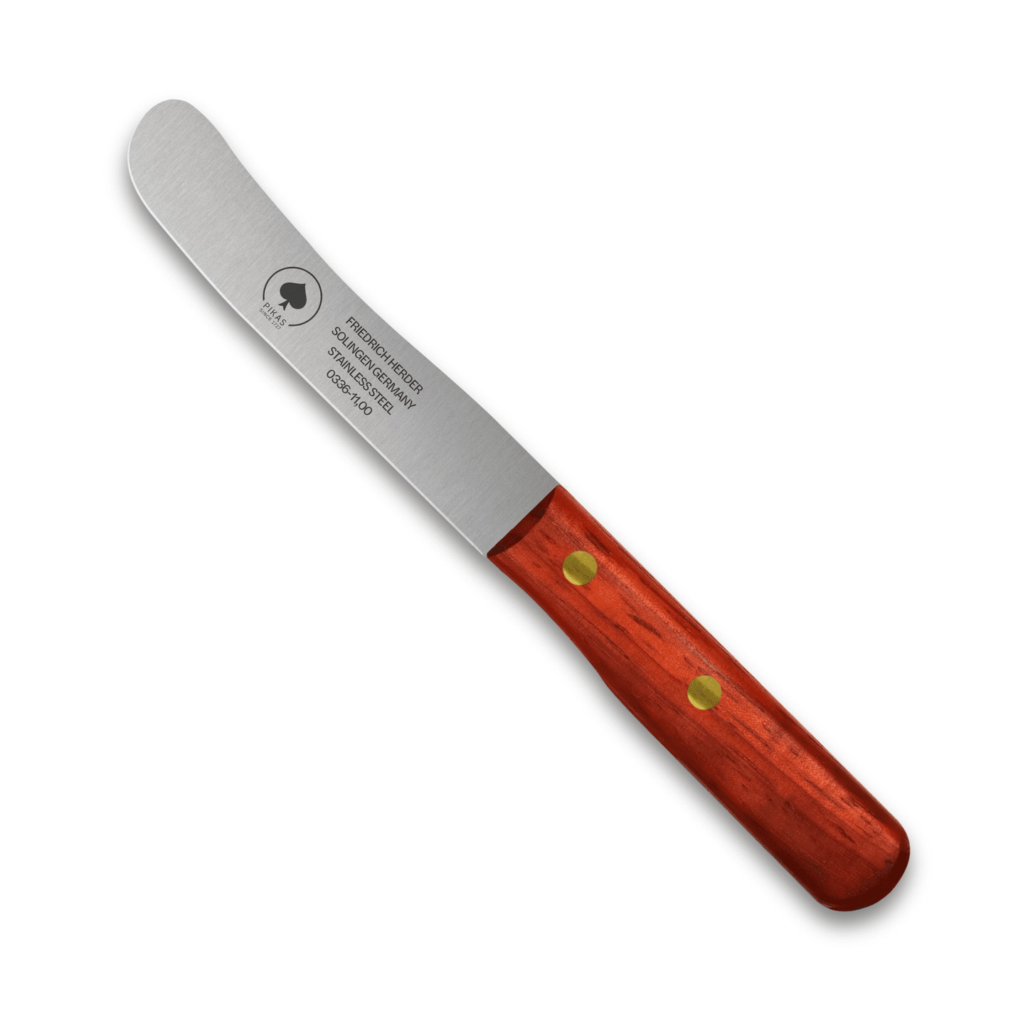 Fruhstucksmesser Buckelsmesser aus Solingen mit Padouk Holzgriff – traditionelles Solingen Messer für Brot und Frühstück
