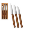 Zöppken Style 3er Set mit Kirschholzgriff, Herder-Gravur, rostfreie Klinge aus Solingen