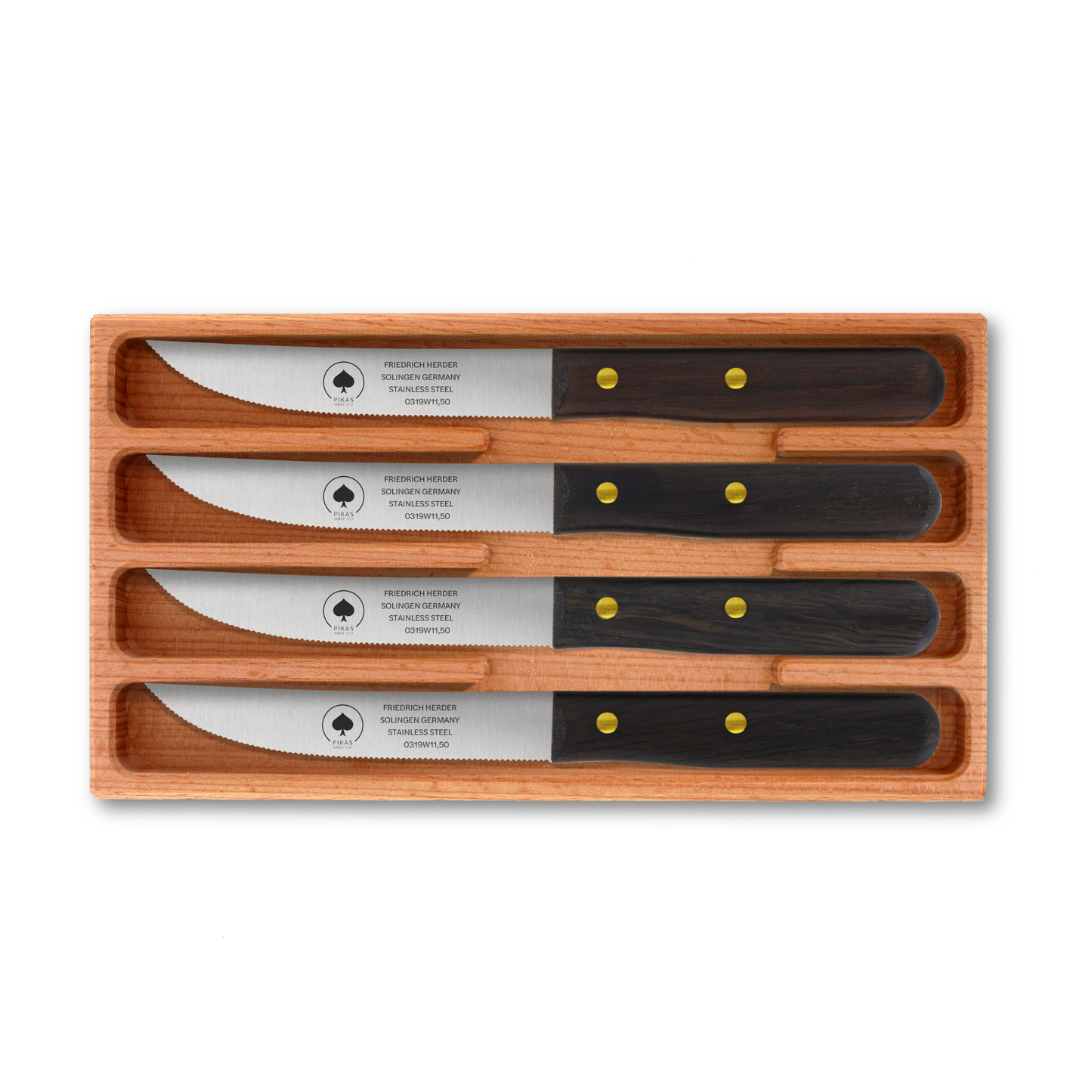 Steakmesser Holzgriff 4er Set