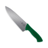 Arbeitsmesser mit Edelstahlklinge und grünem Griff als hochwertiges Küchenmesser für präzises Schneiden, 21 cm Klinge