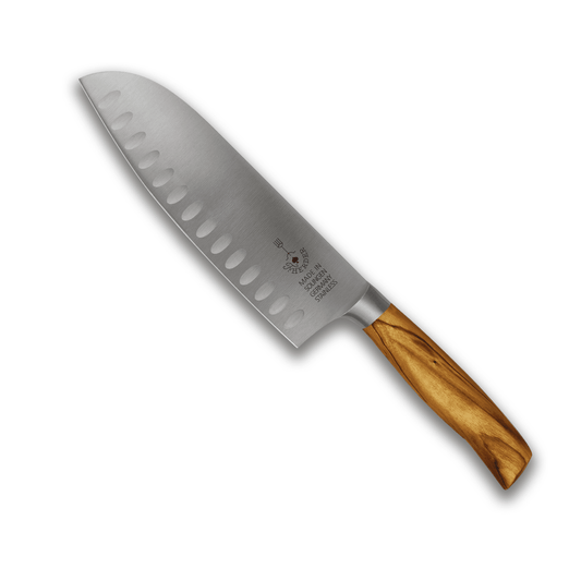 santoku messer olivenholz solingen 4034 edelstahl japanisches küchenmesser
