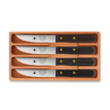 Steakmesser Holzgriff 4er Set mit Mooreichengriff aus Solingen